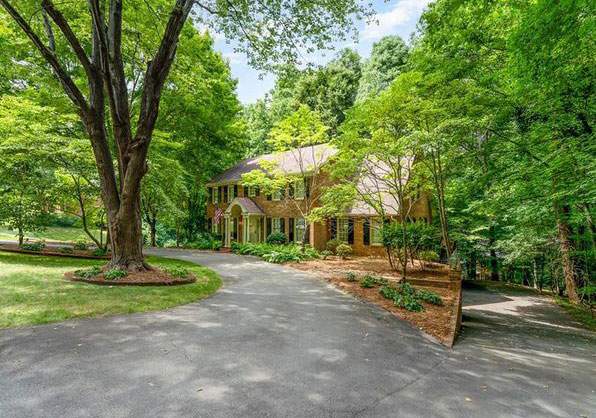 Established homes in Sherwood Forest neighborhood, Winston-Salem, NC